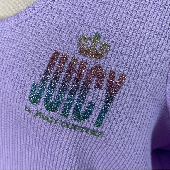 Juicy By Juicy Couture Womens Boat Neck Long Sleeve T-Shirt-Lilac- Size XL- NWT - Picture 4 of 9